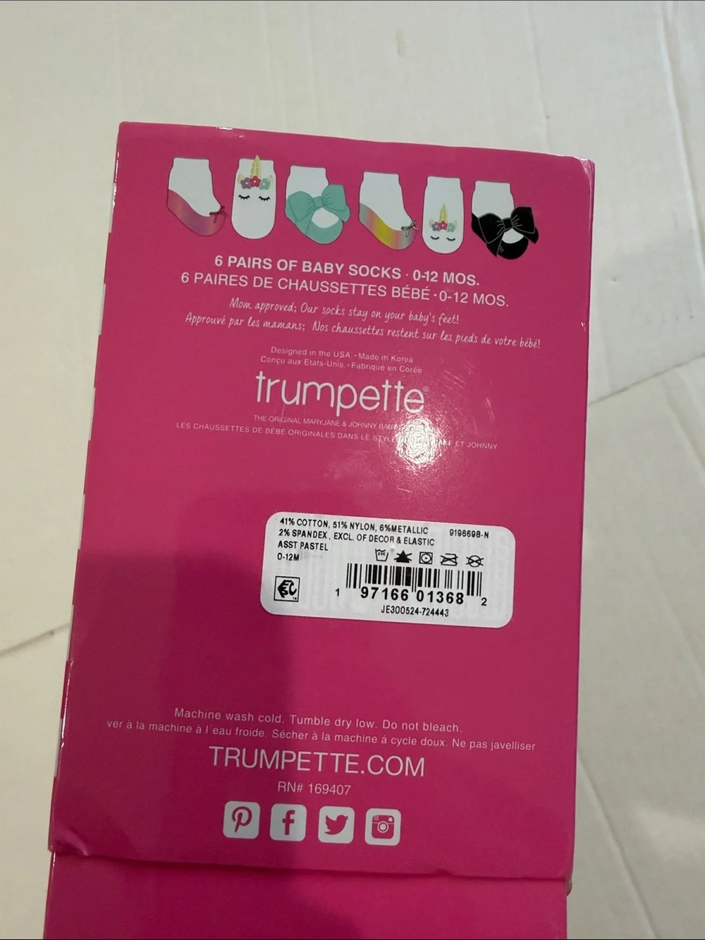 Trumpette girls 6 pieces starlight socks set baby